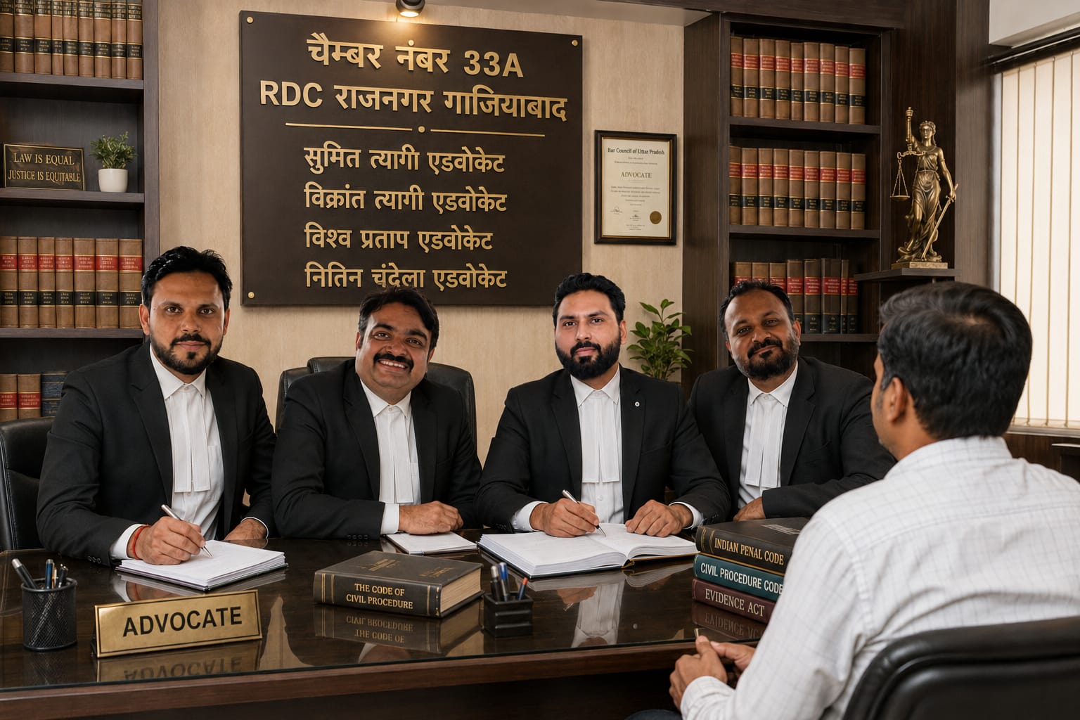 Tyag Raj Law Firm team at the chamber in Ghaziabad